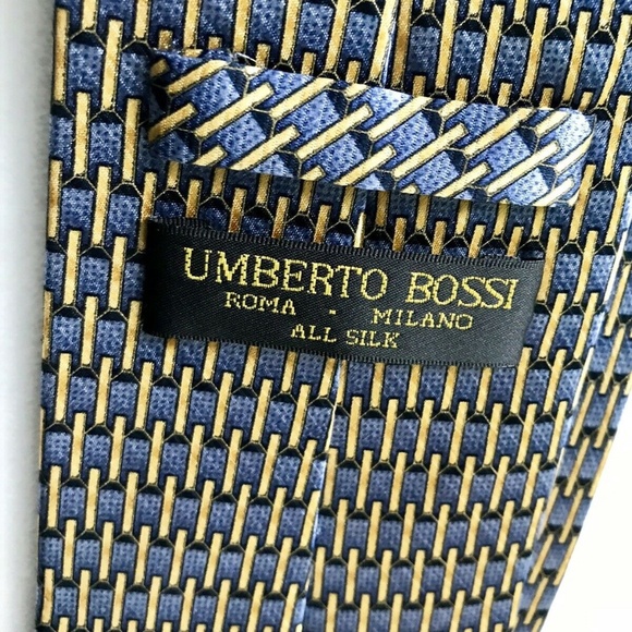 Umberto Bossi Handmade All-Silk Executive Tie - Picture 1 of 8